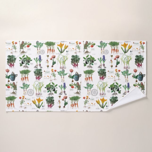 Bain après jardinage. (Serviette de bain)