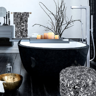 BAIN BAROQUE MODERNE NOIR ET BLANC À