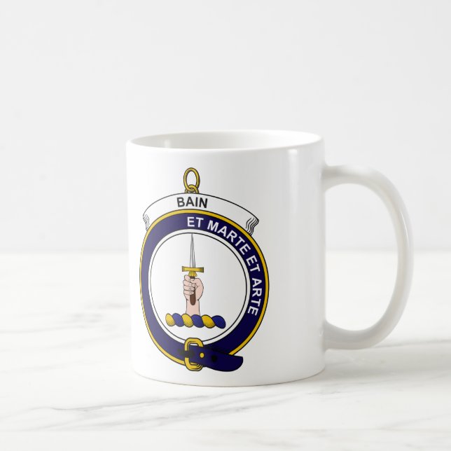 Bain - Clan-Wappen Kaffeetasse (Rechts)
