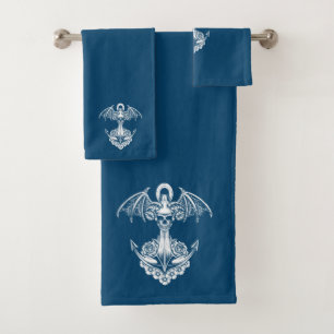 Bain d'ancrage bleu et blanc