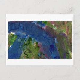 Bain de carte postale abstraite bleue