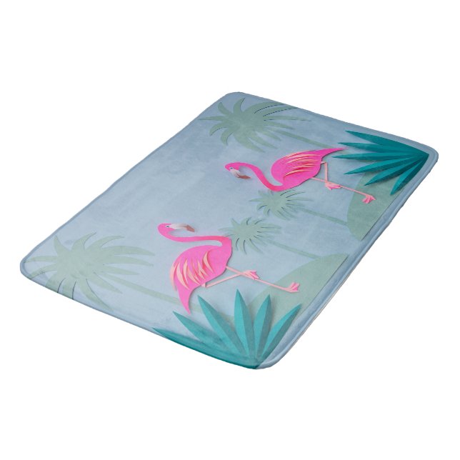 Bain Décor rose tropical de maison de tapis de (Angle)