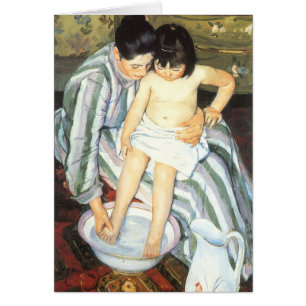 Bain d'enfant par Mary Cassatt Impressionnisme Vin