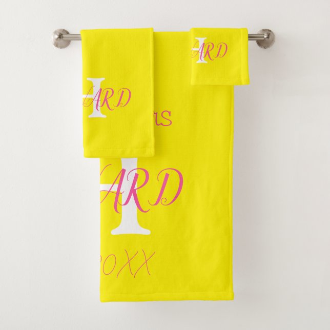 Bain Mariage moderne élégant en néon jaune rose (En situation)