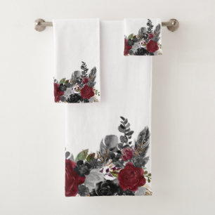 Bain Rose de la fleur de goth de Bourgogne noire H