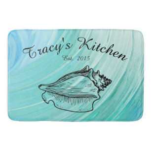 Bain Tapis côtier de cuisine de monogramme de