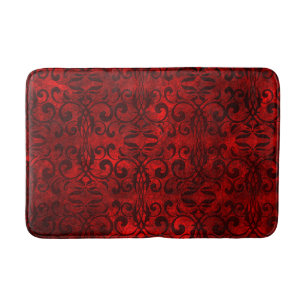 Bain Tapis de bain/grunge rouge et noire