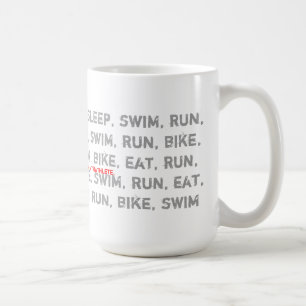 Bain, vélo, course - je suis un Triathlete - tasse