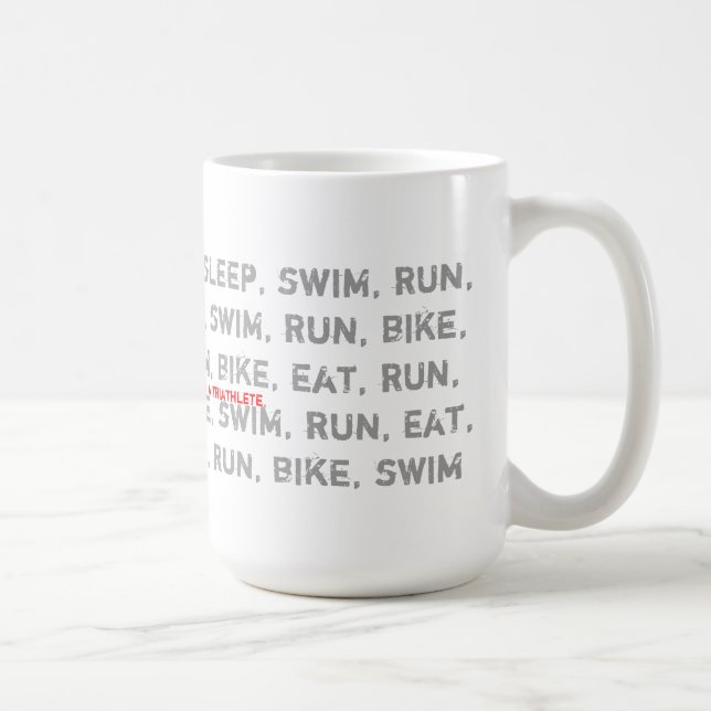 Bain, vélo, course - je suis un Triathlete - tasse (Droite)