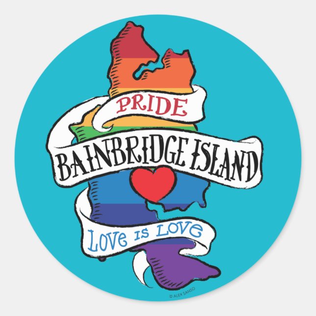 Bainbridge Island LGBT Prix Stickers (Vorderseite)