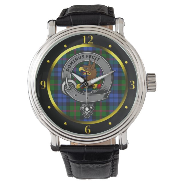 Baird Clan Abzeichen & Tartan Armbanduhr (Vorderseite)
