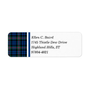 Baird Clan Blue und Green Scottish Tartan