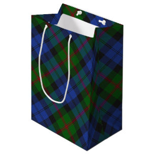 Baird-Clan Grün und Lila Highland Plaid Mittlere Geschenktüte