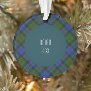 Baird Clan Highland Familien Plaid Ornament