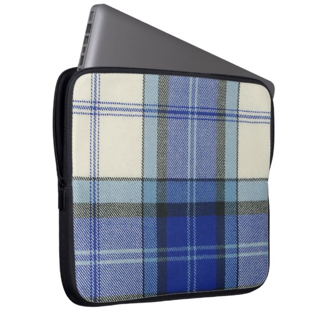 Baird-Kleiderblautartan-Neopren-Laptop-Hülse Laptopschutzhülle (Vorne Rechts)
