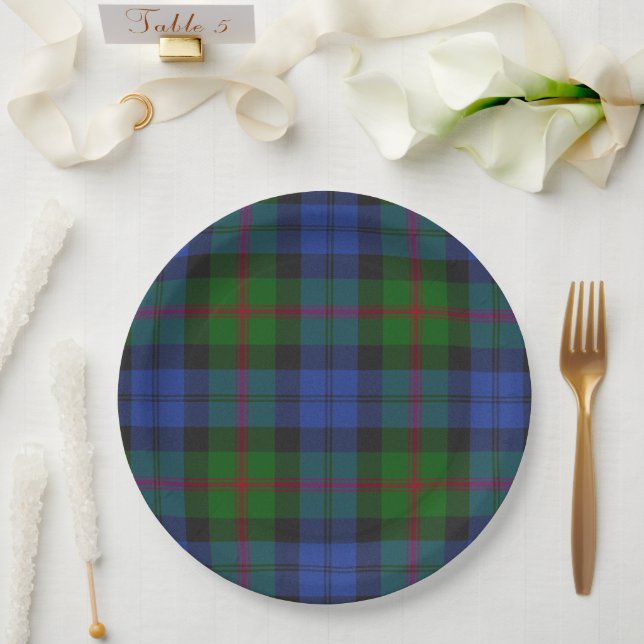 Baird-Schottischer-Clan-Tartan-Karo-Muster Pappteller (Hochzeit)