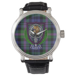 Baird Scottish Clan Tartan & Crest Armbanduhr