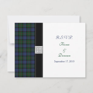 Baird Tartan Celtic Hochzeit Antwortkarte RSVP Karte