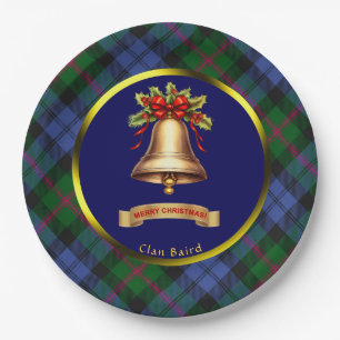 Baird Tartan Personalisiert Weihnachten Pappteller