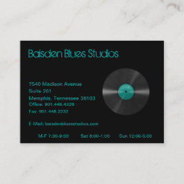 Baisden Blues-Studio-Geschäfts-Karte Visitenkarte
