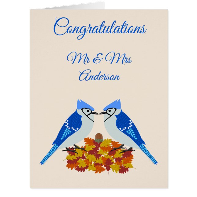 Baiser aux Geais bleus Mariage d'automne personnal (Devant)
