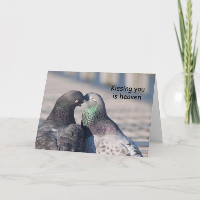 Baiser de pigeons - carte d'art de Frameable (Devant)