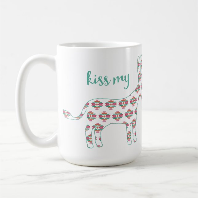 Baiser occidental aztèque de Boho ma tasse d'âne (Gauche)