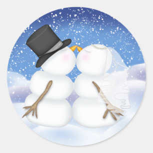 Baiser Snowmen Mariée et Sticker de chambre