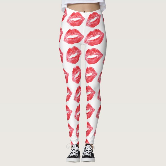 Baisers à lèvres leggings pantalon de yoga (Devant)