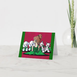 Baisers et rires bébêtes maltais et carte de Noël
