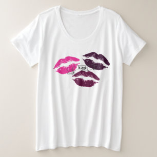 Baisers Lèvres Violettes Rose Chaud Graphique