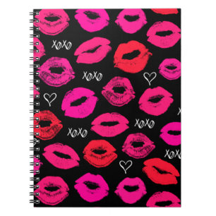Baisers XOXO Carnet rouge et rose