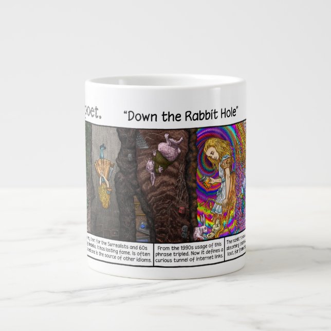 Baisse du trou du lapin Grosse tasse de café (Devant)