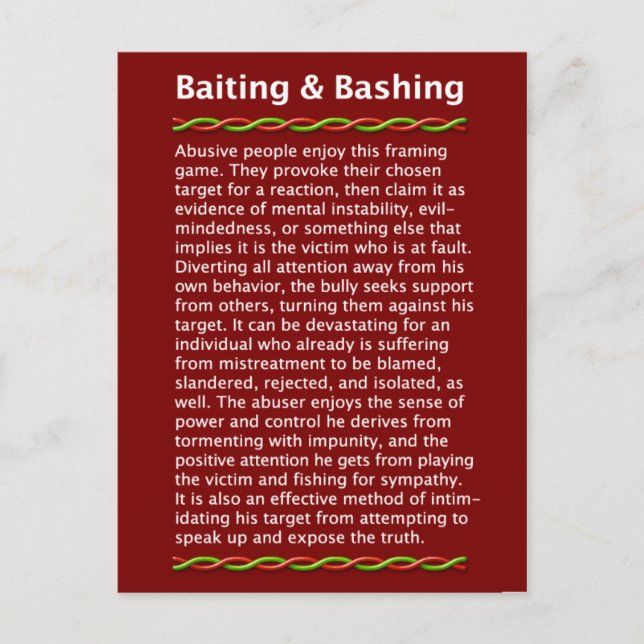 Baiting & Bashing Postcard Postkarte (Vorderseite)