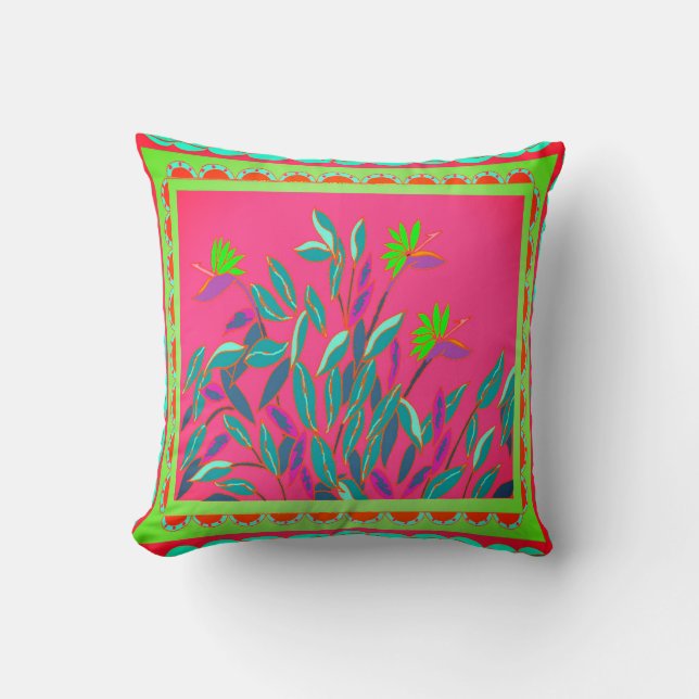 Baja Bird of Paradise Throw Kissen (Vorderseite)