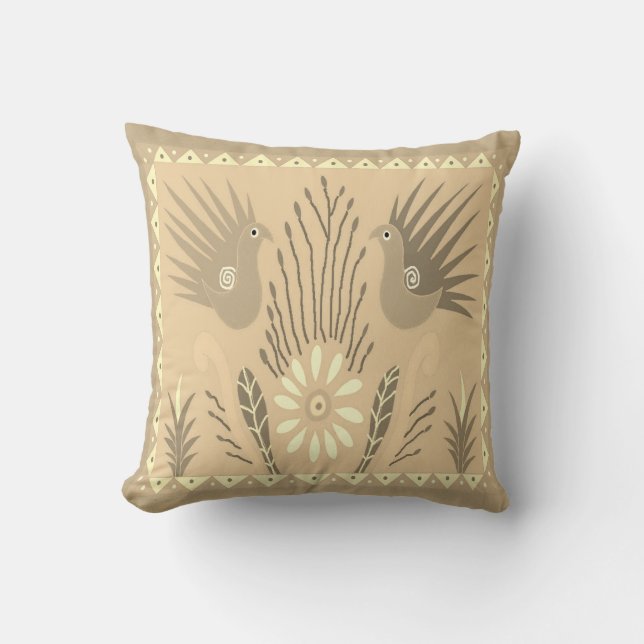 Baja Birds Throw Kissen (Vorderseite)
