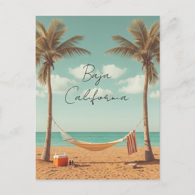Baja California Beach Travel Postkarte (Vorderseite)