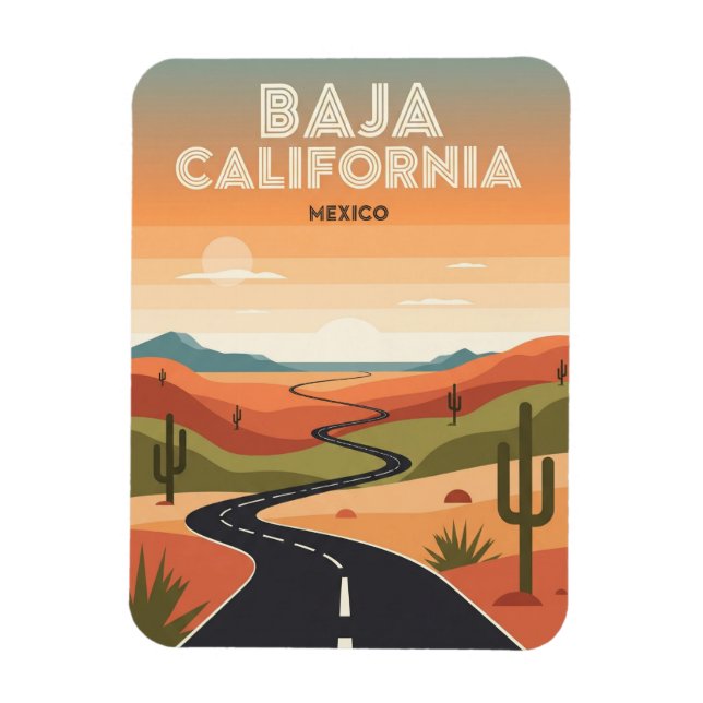 Baja California Mexico Travel Magnet (Vertikal)