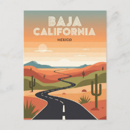 Baja California Mexico Travel Postkarte