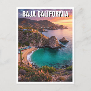 Baja California Mexico Travel Postkarte