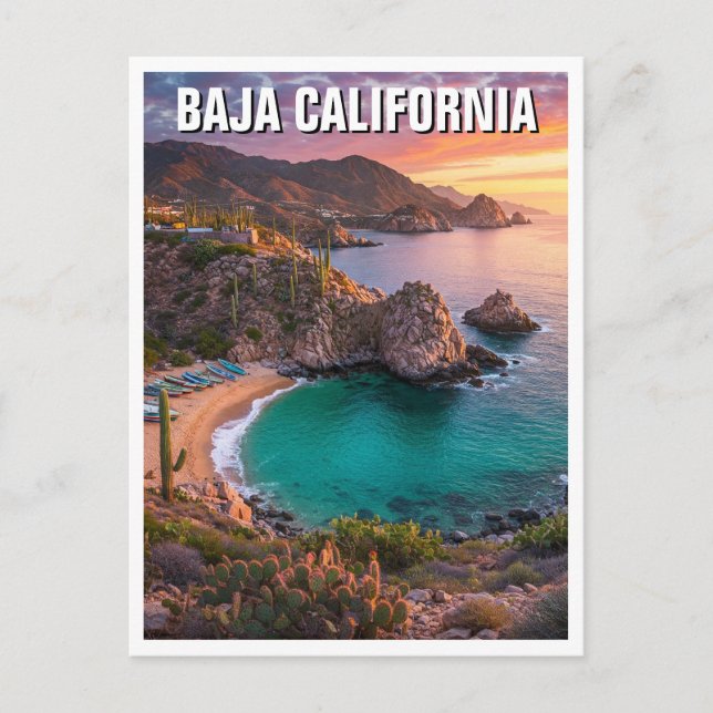 Baja California Mexico Travel Postkarte (Vorderseite)