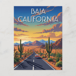 Baja California Mexico Travel Postkarte