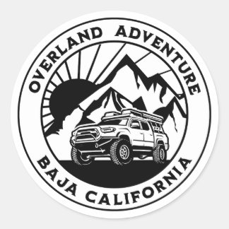 Baja California Overland Truck Runder Aufkleber