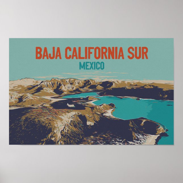 Baja California Sur lanscape, Mexico Postcard Poster (Vorne)
