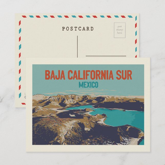 Baja California Sur lanscape, Mexico Postcard Postkarte (Vorne/Hinten)