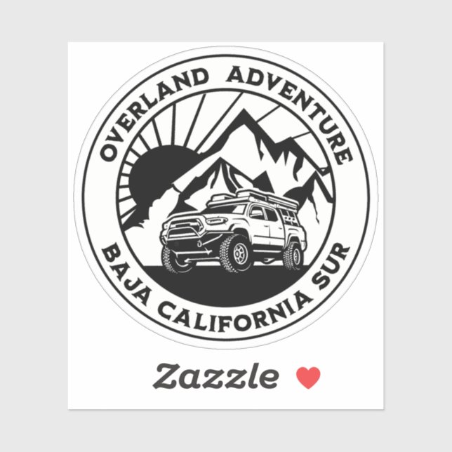 Baja California Sur Overland Truck Aufkleber (Blatt)
