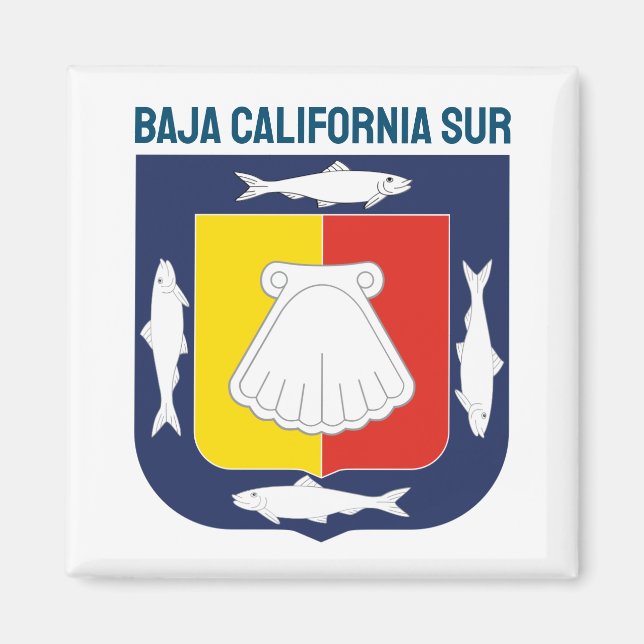 Baja California Sur Wappen Magnet (Vorne)