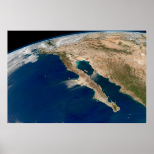 Baja California und die Pazifikküste von Mexiko. Poster