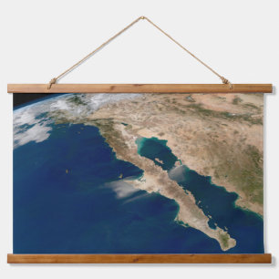 Baja California und die Pazifikküste von Mexiko. Wandteppich Mit Holzrahmen