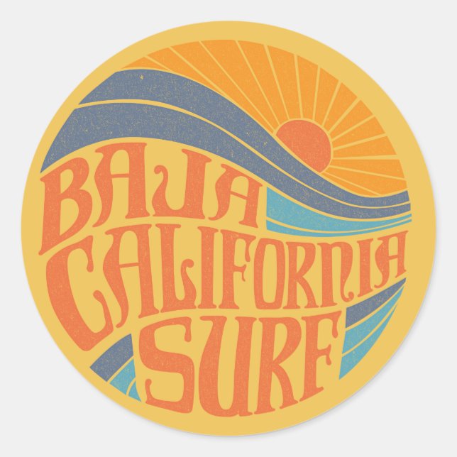 Baja- Californiabrandungs-Vintager Aufkleber (Vorderseite)